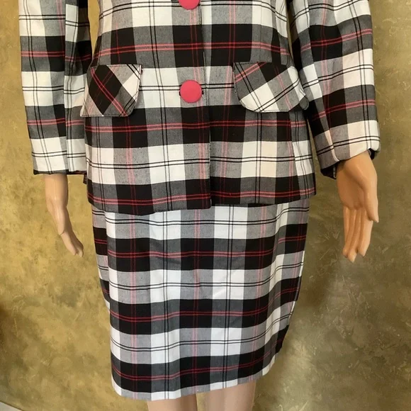 ​Quorum Vintage | 90s Plaid Skirt Suit Set | Clueless Core | S - Picture 12 of 14